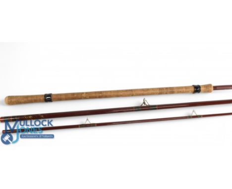 Davenport &amp; Fordham Poole Dorset "Farstrike" glass rod, Peter Stone Ledgermaster, 11ft 3pc inc handle, 26" handle with al
