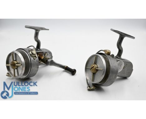 Hardy the Altex No.2, Mk2 spinning reel, RHW folding handle, spring bail, lacking finish otherwise good, and an Altex No.2, M