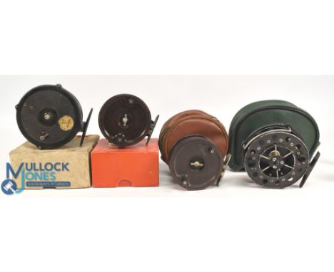 Allcocks Aerialite Bakelite RHW swimming reel B121, 3 ¾" closed face, twin handles, on/off check, alloy line guide, correct b