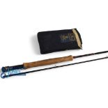 Hardy Alnwick Graphite Deluxe carbon trout fly rod: 9ft 6" 2pc line 6/7#, alloy uplocking reel