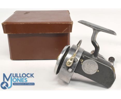 Hardy Bros "The Altex" alloy fixed spool reel, No 2 Mk V RHW, good bail, alloy spool, constant check. In Rexine box, no strap