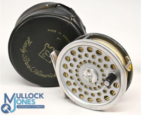 Hardy Bros "The Marquis 6" alloy fly reel, 3 ¼" ventilated spool, 2 screw latch, black handle, rear tensioner, constant check