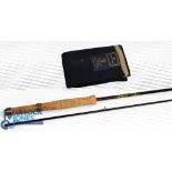 Hardy Alnwick Graphite Deluxe carbon trout fly rod: 8ft 2pc line 5/6#, alloy sliding reel