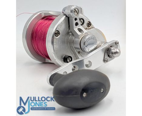 Avet reels USA, MC Cast alloy fly reel, LHW, lever drag with preset. Ratchet tension controls to backplate, good example