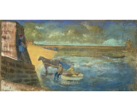 Hyman SEGAL (1914-2004)St Ives, Harbour Pastel Signed Inscribed to verso 30 x 56cm