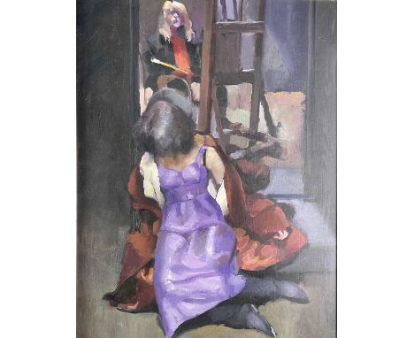 Robert Oscar LENKIEWICZ (1941-2002)Study Sketch Painter with WomemSt.Anthony Theme, Observations on the Theme of the Double, 