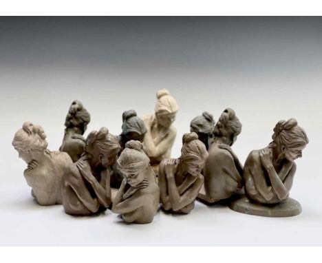 Alec WILES (1924)Female Portrait Ten sculptures in various different mediums