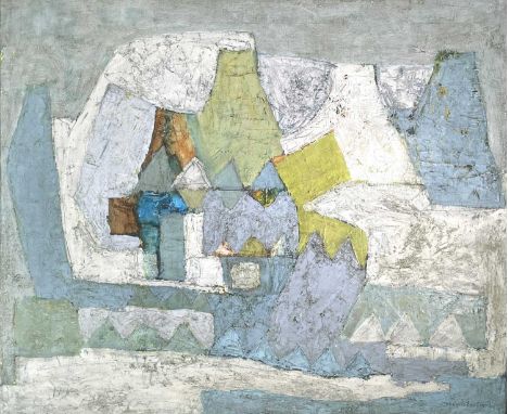Padraig MACMIADHACHAIN (1929-2017)Island of The Sea, Gomera Oil on canvas Signed '64Inscribed to verso 73 x 88cmCondition rep