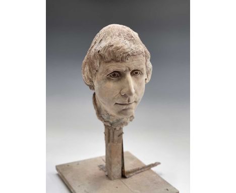 Alec WILES (1924)A pottery portrait bust of John Halkes Height 53cm