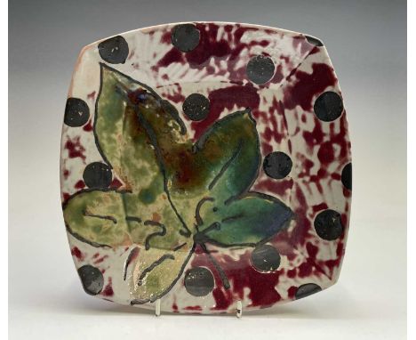 Janice TCHALENKO (1942-2018)Square dishMonogrammed25.5cmCondition report: We can see no condition issues, no restoration, and