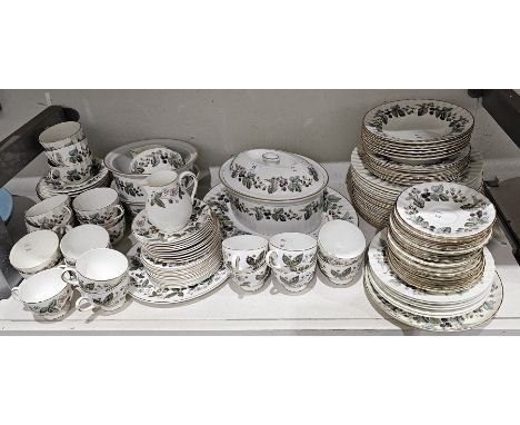 Wedgwood bone china tea and dinner ware in the Strawberry Hill pattern together with Royal Worcester tea and dinner ware in t