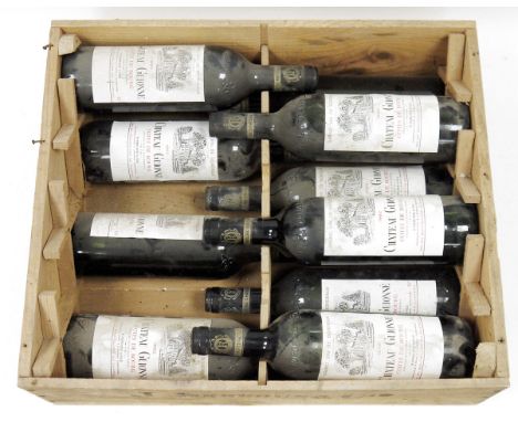 11 bottles of 1982 Chateau Guionne Cotes de Bourg by R Porcher et fils in original crate (no lid)&nbsp;