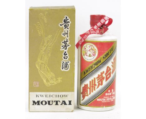 A vintage 500ml bottle of Kweichow Moutai 53% vol. Chinese liqueur in original boxCondition ReportThe weight of the bottle an