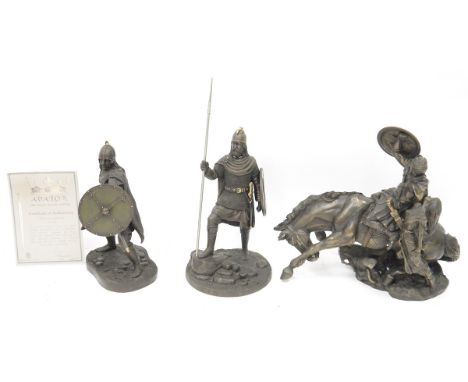 Three Heredities limited edition bronze effect ' Avalon, the magic of King Arthur ' models including Sir Kay (with c.o.a.), R