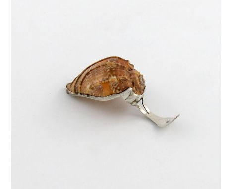 A George III silver-mounted shell caddy spoon, by Matthew Linwood, Birmingham circa 1810, bifurcated Fiddle and Thread handle