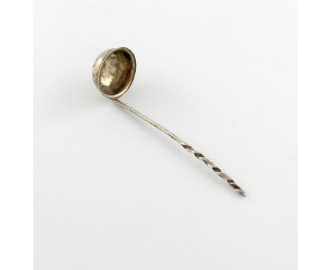 An early 19th century Irish Provincial silver toddy ladle, by Terry & Williams, Cork, circa 1820, oval bowl, with a twisted t