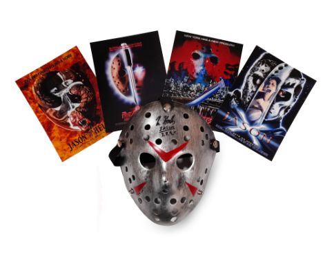 Kane Hodder Friday 13th hand-signed Jason Voorhees mask. Hand-Signed by Kane Hodder, who played Jason Voorhees in 4 of the Fr