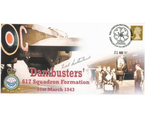 Dambuster 617 Squadron Frederick Sutherland signed Dambusters 617 Squadron Formation 21st March 1943 commemorative FDC PM The