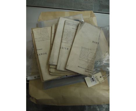 A collection of ephemera relating to North Eastern Railways, and the closing of Woodburn Station in 1966, including: Maroon c