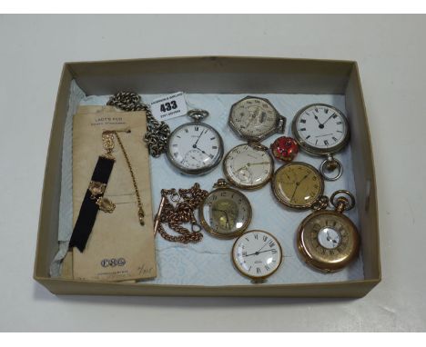 A Vertex seal cased pocket watch; and a large quantity of other pocket watches, including: a yellow metal cased half hunter p