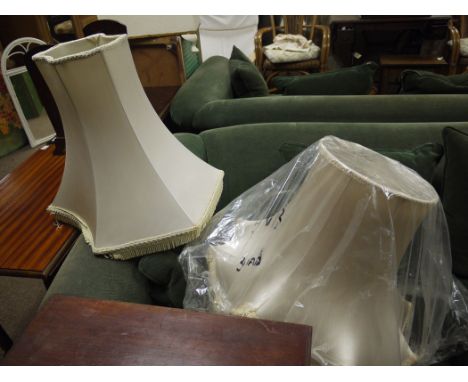 Three lamp shades various.