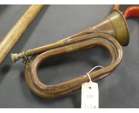 A copper bugle.