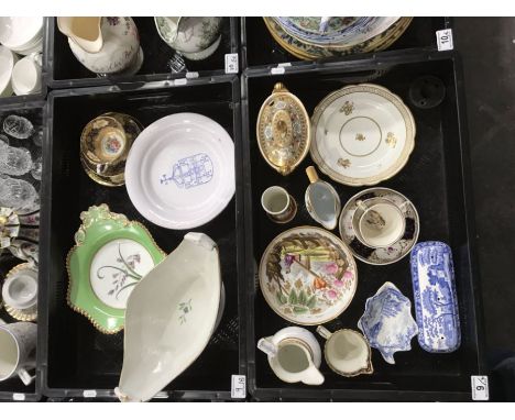 British and Continental ceramics, including Caughley reeded jug, Derby puce mark spill vase, Worcester plate, Wedgwood basalt