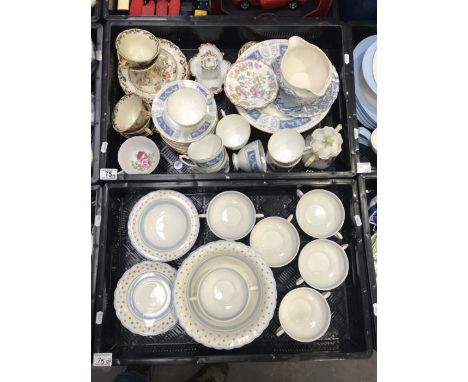 Ceramics, including various tea ware Coalport Revelry, Woods soup bowls, Spode Chelsea, Spode Summerdays, Royal Doulton Serie