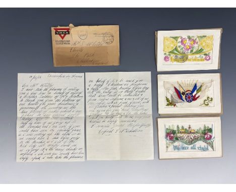 First World War interest, a letter dated 10/12/16 from Corporal J Nicholson to Mrs Whitley expressing thanks for delivery of 