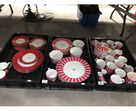 Pip Studio, a Love Birds part tea and dinner service, including coffee pot, coffee cans, cups, bowls, dinner plates, side pla