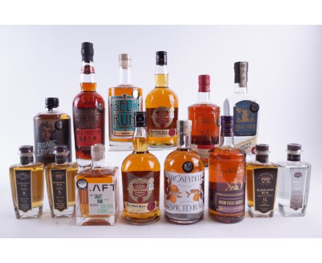 14 BOTTLES RUMSt Nicholas Abbey White (20cl), Barbados 12YO (20cl), Barbados 8YO (20cl) and Barbados 5YO (20cl); After Craft 