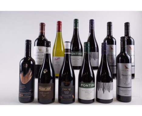 11 BOTTLES AUSTRALIAN RED AND 1 WHITE WINEAldi Clare Valley Shiraz 2021; Levantine Hill Samantha's Paddock 2017; William `lig