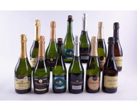 12 BOTTLES BRAZILIAN SPARKLING WINEGaribaldi 2 x Chardonnay Brut NV; Aurora 2 x Procedências Blanc de Noirs Brut NV; Nova Ali