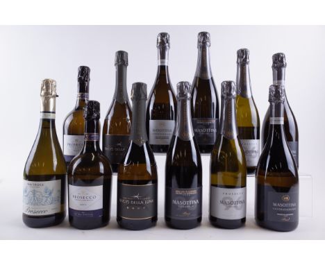 12 BOTTLES PROSECCOWaitrose + Partners DOC; Asda 2 x Extra Special Brut NV; Schenk Italia 2 x Bacio Della Luna Brut NV; Masot