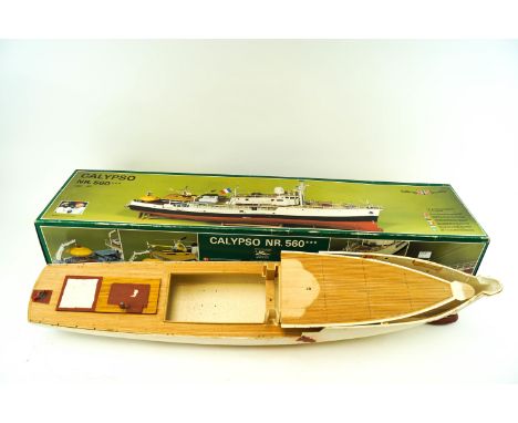 A Billing boats Calypso model kit, in original box,  (part-built, contents un-checked for completeness)