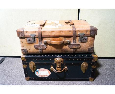 A trunk and a suitcase