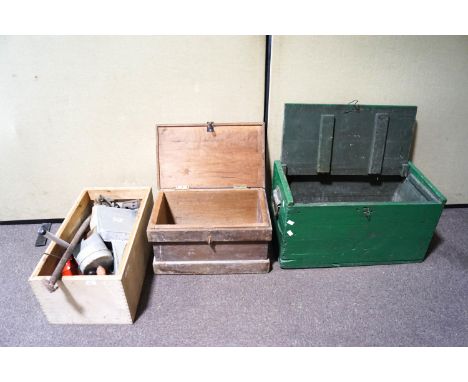 A quantity of tools and two tool boxes