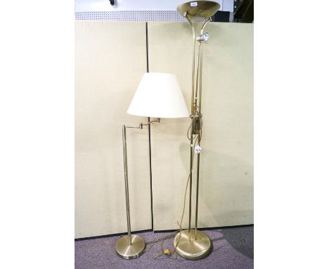 An up lighter with reading light and a standard lamp