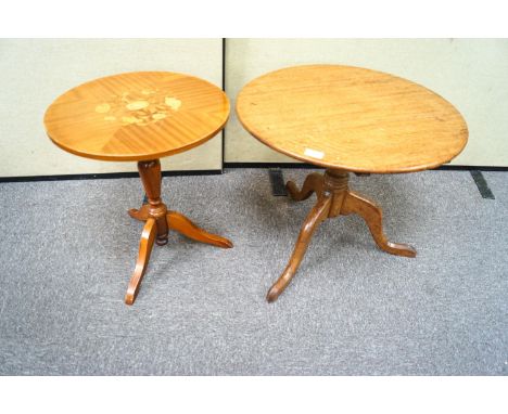 Two tripod tables