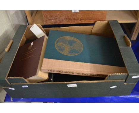 QUANTITY OF BOOKS TO INCLUDE VINTAGE ATLASES AND OTHERS