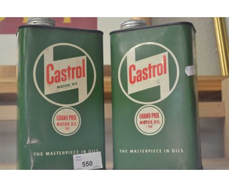 TWO VINTAGE CASTROL OIL CANS