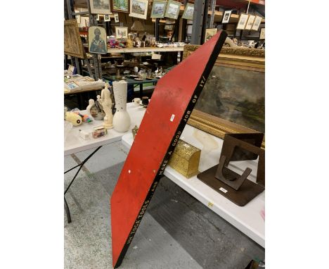 A VINTAGE 'TOGA' TOOLS ADVERTISING DISPLAY SHELF LENGTH 158CM, DEPTH 30CM 