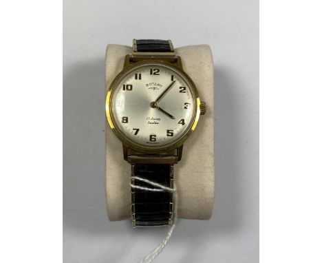A VINTAGE ROTARY 17 JEWELS WATCH 