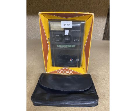 A VINTAGE BOXED KODAK EK-160-EF INSTANT CAMERA 