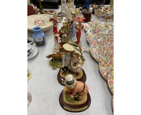 A QUANTITY OF CERAMIC FIGURINES TO INCLUDE THE LEONARDO COLLECTION, CATHERINE, THE ROYAL BRIDE, ETC 