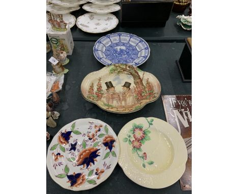 A ROYAL DOULTON 'ZUNDAY ZMOCKS' TRANSFER PRINTED BOWL, SPODE BLUE ROOM CALENDAR PLATE 2000, CARLTONWARE, ETC 