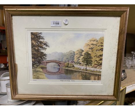 A FRAMED PENCIL SIGNED STUART LONG PRINT 