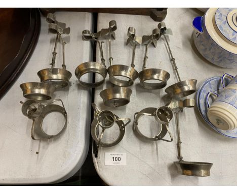 A QUANTITY OF 19TH CENTURY ARCTIC CANDLE LAMP HOLDERS 