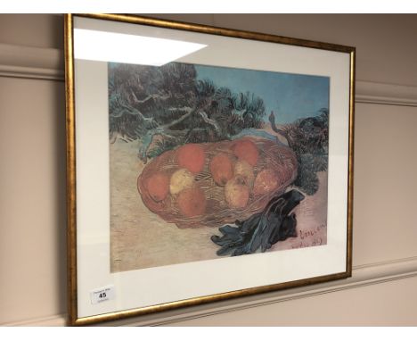 A colour print after Vincent van Gogh, 45 x 34 cm.