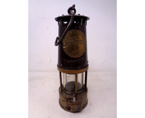 An Eccles Protector miner's lamp type SL.